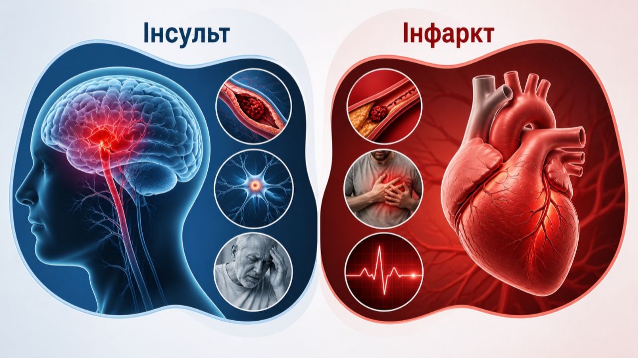 Інсульт та інфаркт — у чому різниця