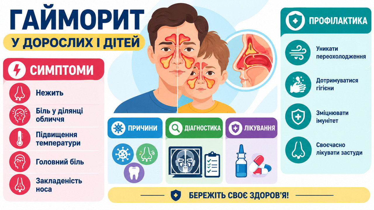 Гайморит у дорослих і дітей
